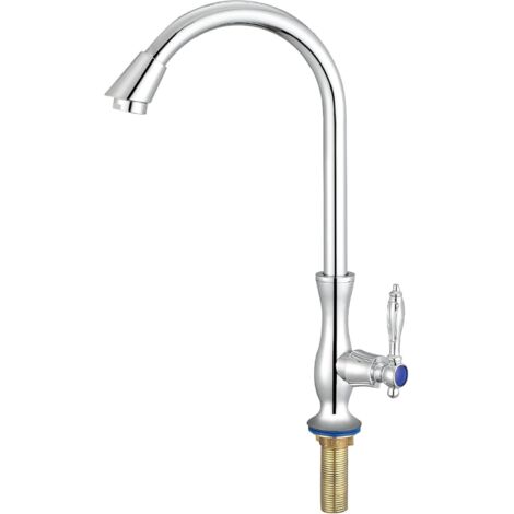 robinet eau froide, poignée unique, trou unique, pour cuisine extérieur (plaquage)