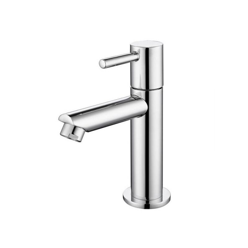 SNQ - Robinet Eau Froide Robinetterie Lavabo pour Lave-Mains Robinet Salle de Bain Corps en Laiton Chromé Mousseur Démontable Haute Qualité