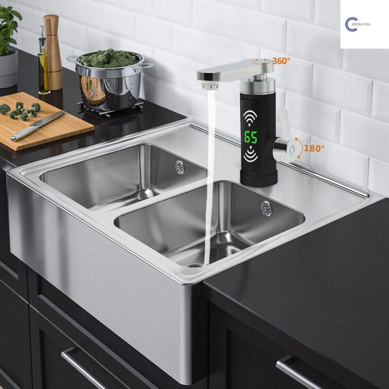 Robinet électrique 3000 w led Chauffe-eau instantané Chauffage instantané Robinet 360°