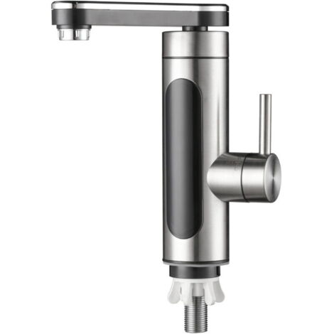 Robinet électrique avec chauffe-eau instantané 220V, robinet chauffant électrique Affichage de la température LCD Rotation de mélange à 360º