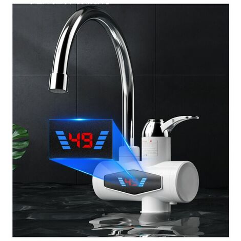 Robinet d'eau chaude électrique instantanée type cuisine chaude et froide  Petit trésor de cuisine Chauffage rapide 3 secondes Robinet de lavabo à