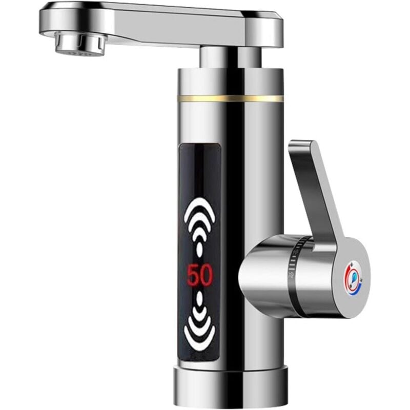 Robinet électrique, Robinet électrique élégant en Acier Inoxydable, mitigeur instantané avec système de Chauffage instantané, Combinaison pour