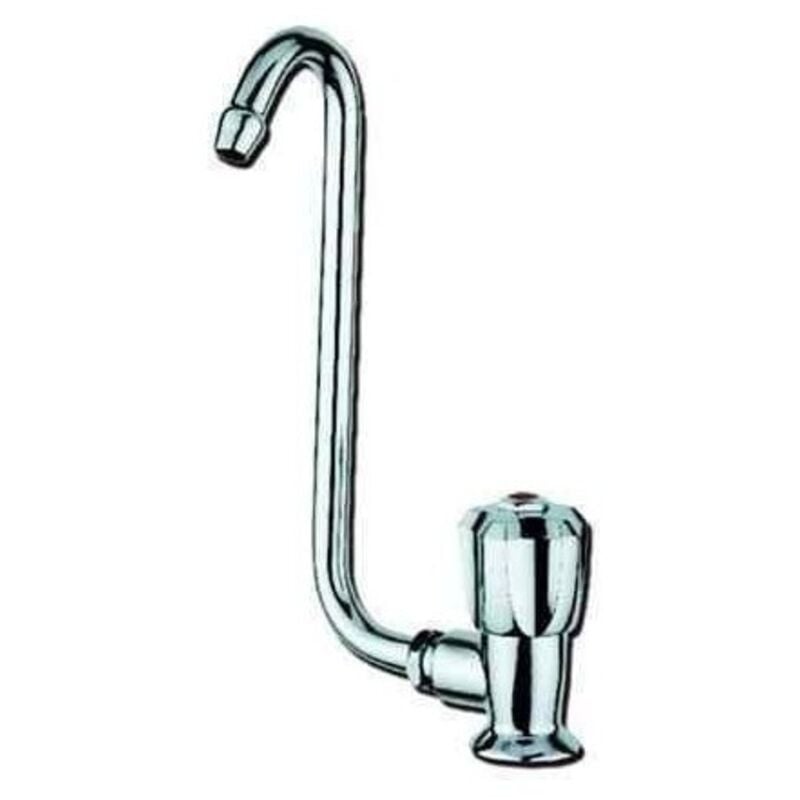 Robinet elka chrome avec bec rabattable pour caravane et camping-car