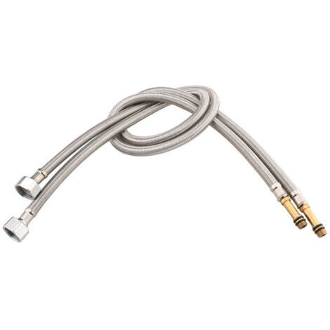 Robinet En Acier Inoxydable 304, Tuyau Tressé, Lavabo De Toilette AntidéFlagrant, Tuyau D'EntréE D'Eau Chaude Et Froide à 4 Points, Haute Pression AntidéFlagrant（2pcs）
