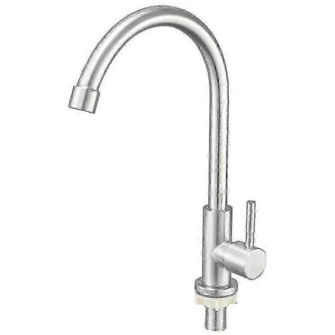 Robinet en acier inoxydable, robinet simple, robinet de salle de bain vertical, kit de robinetterie