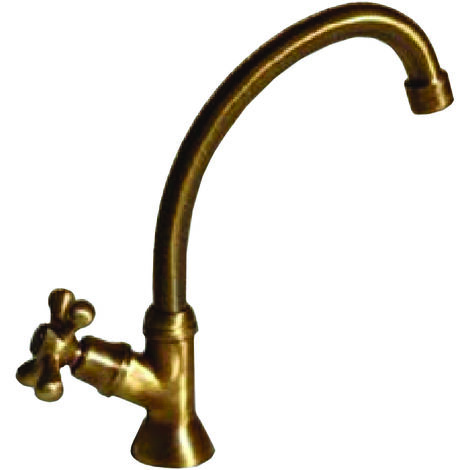 ROBINET EN BRONZE AVEC BEC PIVOTANT POUR ÉVIER DECOGARDEN PARIS