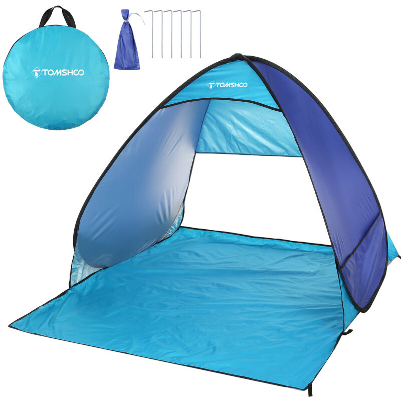 LIFCAUSAL Tente Plage Auto-Déploiement Instantané Abri Solaire Léger avec Housse Cabine de Plage Portable pour Extérieur