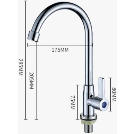 Robinet en laiton, robinet d'eau froide simple, fournitures de cuisine, robinet d'évier à légumes, robinet en alliage de zinc, robinet de cuisine vertical, évier sur pied, distributeur d'eau