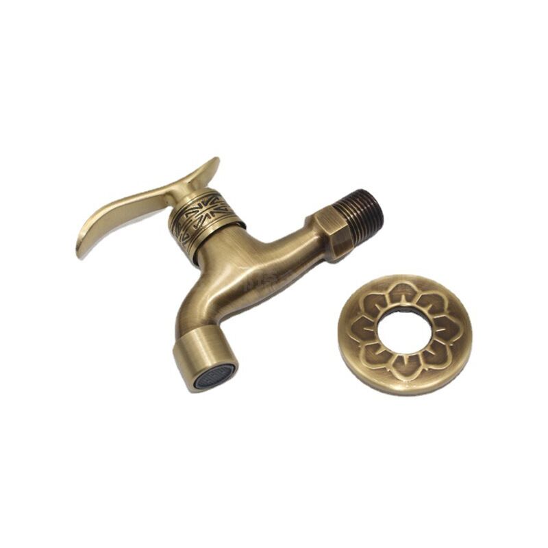 Robinet en laiton universel poignée en laiton rustique buanderie salle de bain mural Machine à laver robinet jardin extérieur tuyau unique robinet
