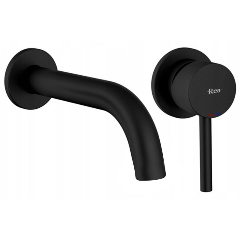 Robinet encastré REA lungo black mat + box