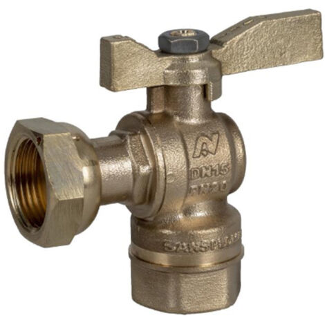 Robinet équerre avant compteur ACS PN15 Femelle 1/2" (15/21) - Écrou prisonnier - Sferaco