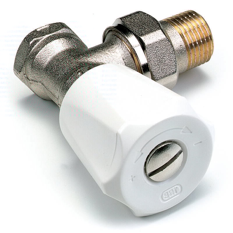 Comap - Robinet manuel équerre à double réglage pour radiateur - Equerre Femelle 3/4' - Thermostatisable - EuroSar - S513017