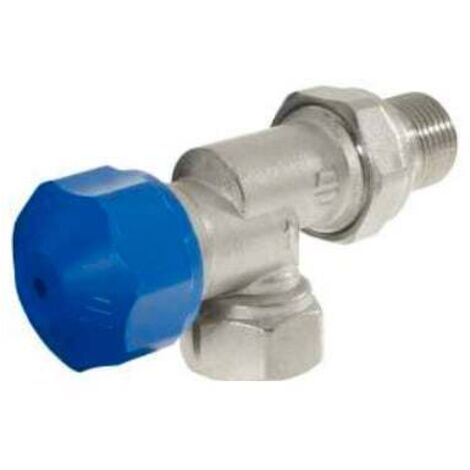 Robinet équerre inversée thermostatisable Mâle Femelle 1/2" (15/21) avec douille écrou - Conecterm