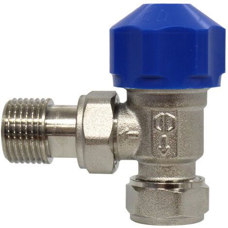 Robinet équerre thermostatique 1/2" (15/21) Mâle Mâle avec douille écrou réglable - Conecterm