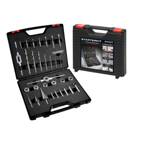Robinet et jeu de matrice Exact Starterkit Metal M3-M12 35 unités