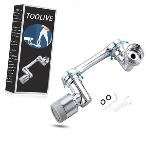 DONTODENT Robinet Extender 1080 Rotatif Anti-éclaboussures Filtre Robinet Pivotant Spray Forkitchen - Double mode