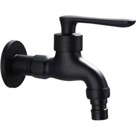 Robinet Exterieur Jardin Robinet Vintage pour Eau Froide avec Monocommande Interface (Sorties 1/2" - EntréE 1/2") 1 Convertisseur (3/4"), Convient pour Le Jardin, Machine à Laver, Longueur 11 Cm