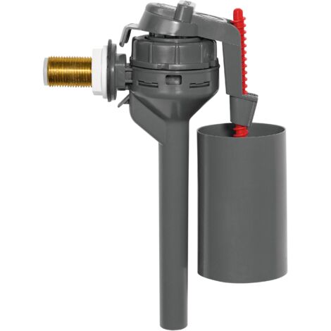 Robinet flotteur compact TOPY pour réservoir WC étroit, alimentation 12x17 (3/8")