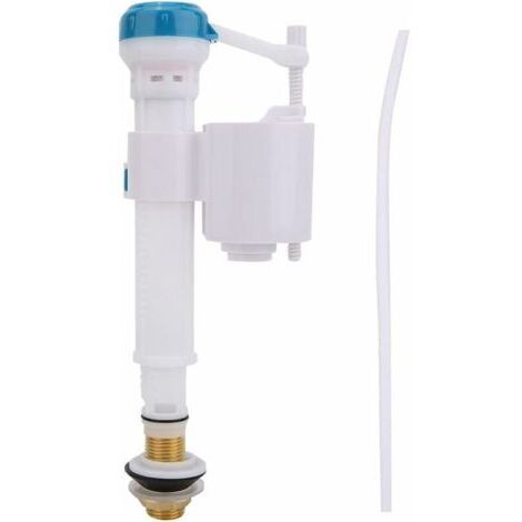 Robinet flotteur horizontal，Robinet flotteur réversible pour alimentation WC，Vannes de Chasse d'eau de Toilette Bouton Poussoir Vanne de Remplissage Double Chasse d'eau Siphon Salle de Bain Bleu et Bl