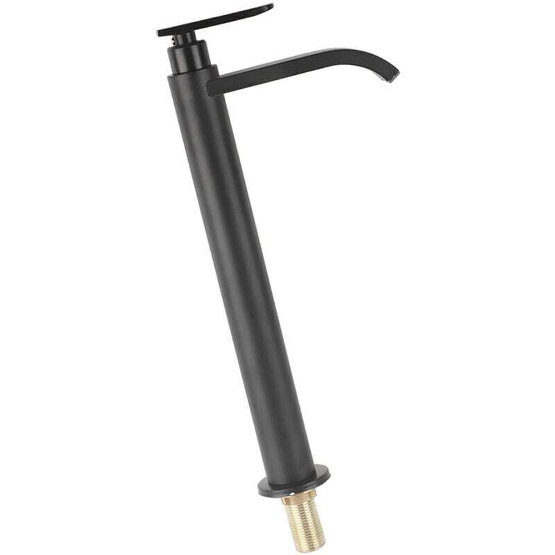 Robinet froid simple en acier inoxydable G1/2 304, robinet de salle de bains, évier noir- Trimec