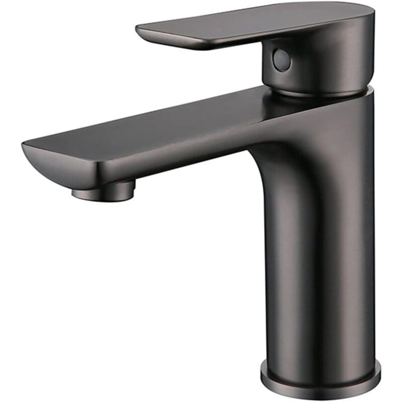 Robinet gris acier inoxydable robinet robinet toilette bassin effluent chaud et froid, contenant 60cm tuyau d'entrée