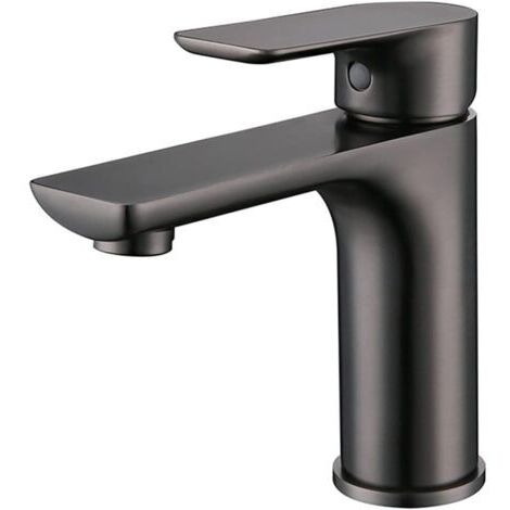 Robinet gris acier inoxydable robinet robinet toilette bassin effluent chaud et froid, contenant 60cm tuyau d’entrée