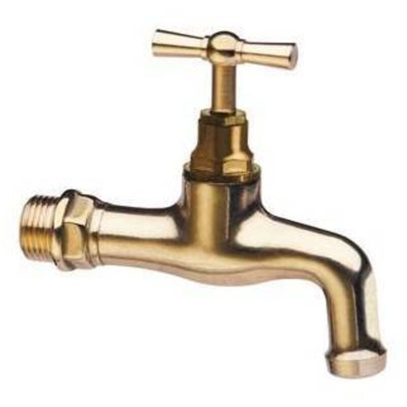 Robinet incurvé en laiton poli