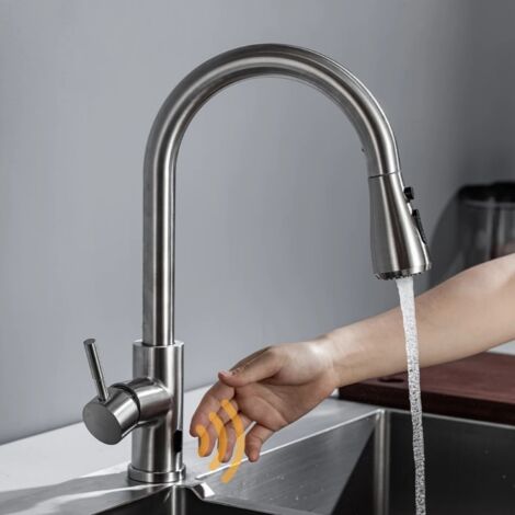 Robinet intelligent pour eau chaude et froide, robinet avec douchette extractible, robinet de cuisine à double mode