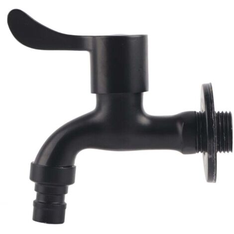 Robinet Jardin Noir Acier Inoxydable 304 Robinet Mural Salle De Bains Machine À Laver