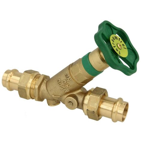 Robinet KFR DN 25 sans purge 35 mm raccord à sertir contour V
