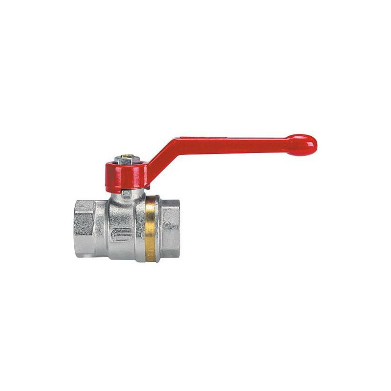 robinet laiton ASTER ACS f/f 1 1/4" avec levier alu, rouge