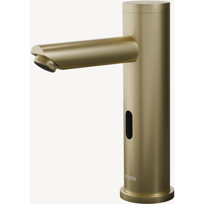 Kroos ® - Robinet lavabo automatique moderne, eau froide Doré brossé- Pula