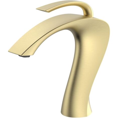 Robinet Lavabo, Moderne Mitigeur Lavabo, RF0241 Poignée Unique Robinet Salle de Bain, 59A Laiton Mitigeur de Salle de Bain, Anticorrosion, Durable (Haut/Faible)