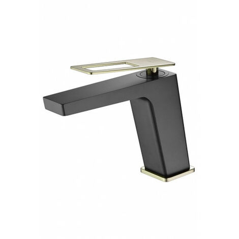 Robinet lavabo noir et or Imex - Série Suecia