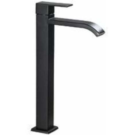 Robinet Lavabo Noir, Haut Mitigeur Vasque à Poser Salle de Bain,  Chaude et Froide Réglable de Mitigeur Lavabo