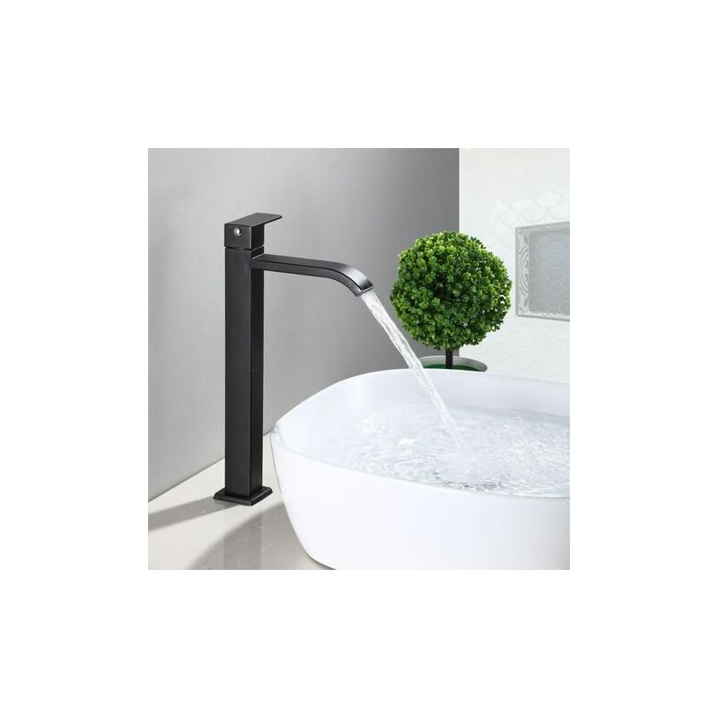 Robinet Lavabo, Robinet cascade pour salle de bain, Chaude et Froide Réglable de Mitigeur Lavabo