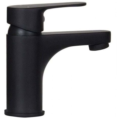 SNQ Robinet lave-mains - Mitigeur eau chaude et eau froide TAP Noir mat