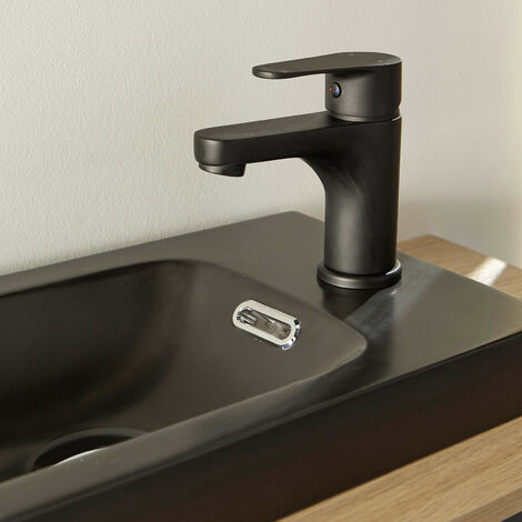 Robinet lave-mains  - Mitigeur eau chaude et eau froide TAP Noir mat