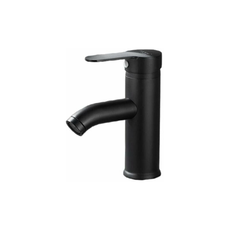 Robinet lave-mains noir mat - Mitigeur eau chaude / eau froide - Noir