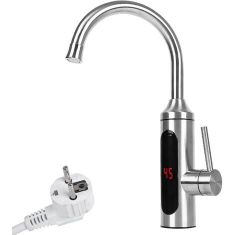 robinet Lectrique En Acier Inoxydable 3,3 Kw - Robinets De Chauffage Lectrique Avec Chauffe-eau Instantan Intgr - Chauffage Instantan - Affichage