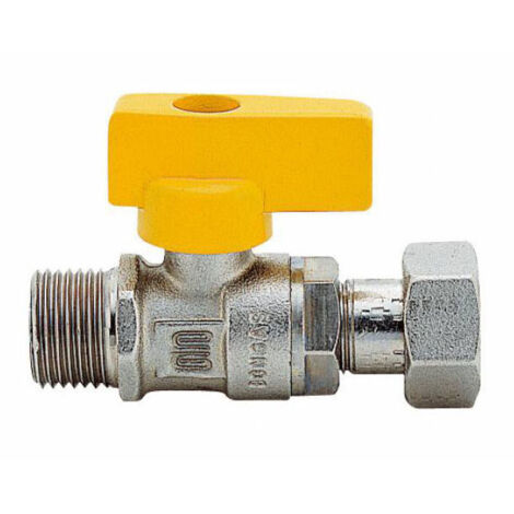 Robinet linéaire Méthane-GPL 1/2"M X 1/2"F Enolgas