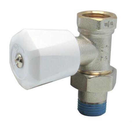 robinet manuel de radiateur - droit nickelé - 15 x 21 - altech 1981364