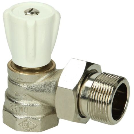 Robinet manuel Mikrotherm 1 1/4'' équerre laiton rouge nickelé