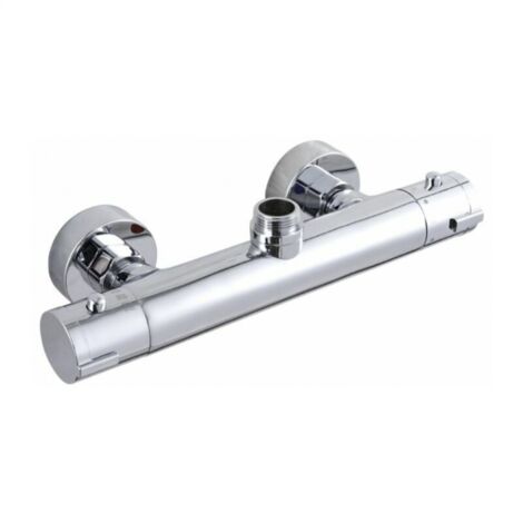 Robinet mécanique rond avec bec haut et douche à température constante intégrée (bec vers le haut)
