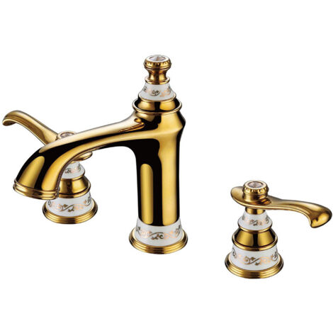 Robinet mélangeur lavabo rétro Doré - Erbe
