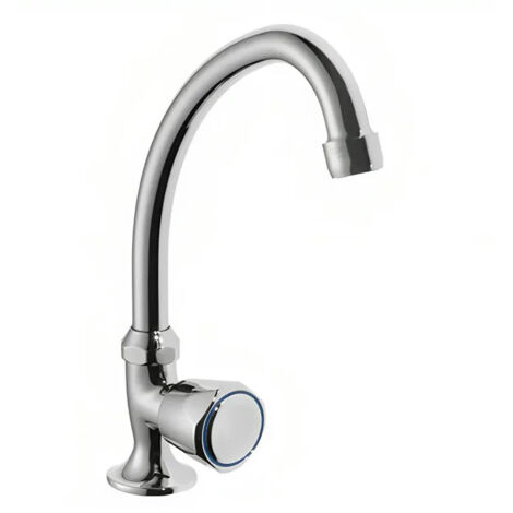 Robinet mélangeur lavabo sur table, eau froide seule, bec haut 253 mm