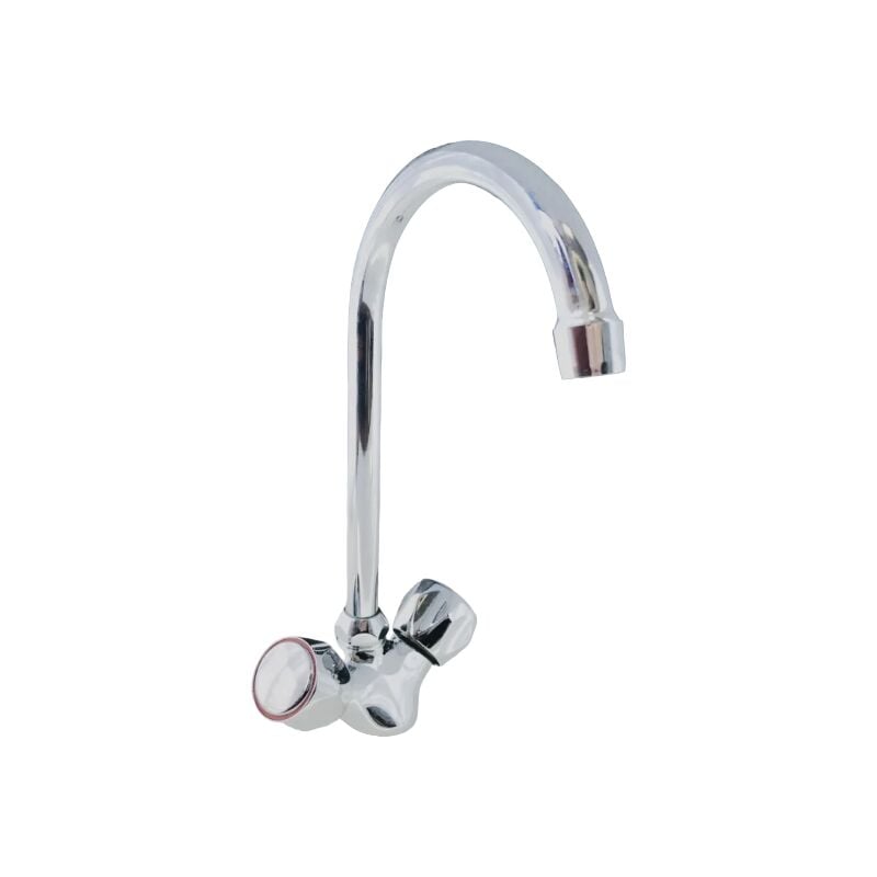 Robinet mélangeur mitigeur de cuisine, avec bec haut et pivotant