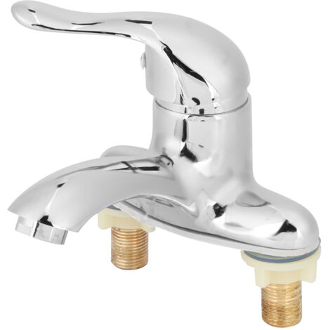 Robinet mélangeur monocommande en alliage de zinc G1/2 pour eau chaude et froide, idéal pour hôtel et maison.