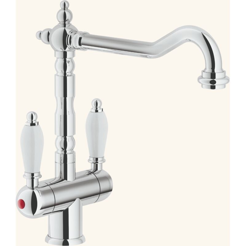 Robinet mélangeur vintage chromé augustin