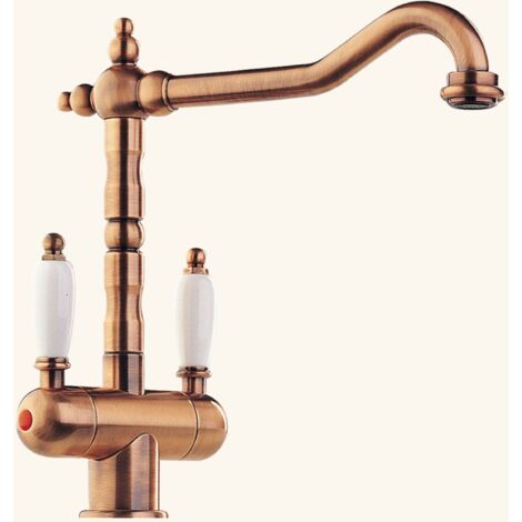 Robinet mélangeur chromée style rétro pour lavabo salle de bain